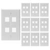 Big-A - [10 Pack] 4 Port Keystone Wall Plate, Low