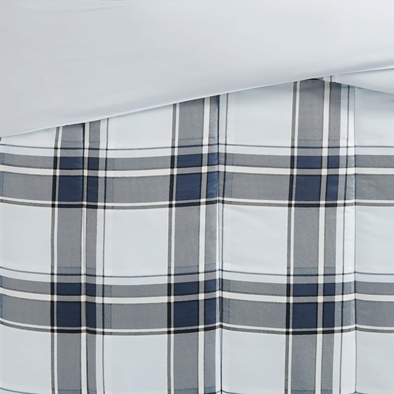 London Fog Nottingham Plaid Comforter Set Multiple Polyester 3-Piece Full/Queen