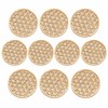 Flower of Life Wooden Coasters for Crystal Displays & Home