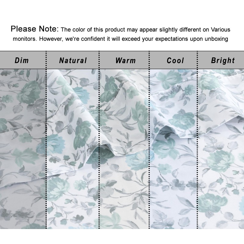 RUVANTI 100% Organic Cotton Sheets Twin XL, Percale Weave, GOTS