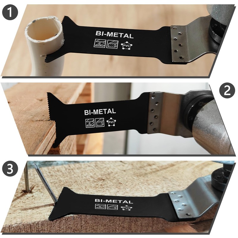 PAYA TOOLS Universal Bi-Metal 1-1/4" 90° Reach Oscillating Saw Blades,Power