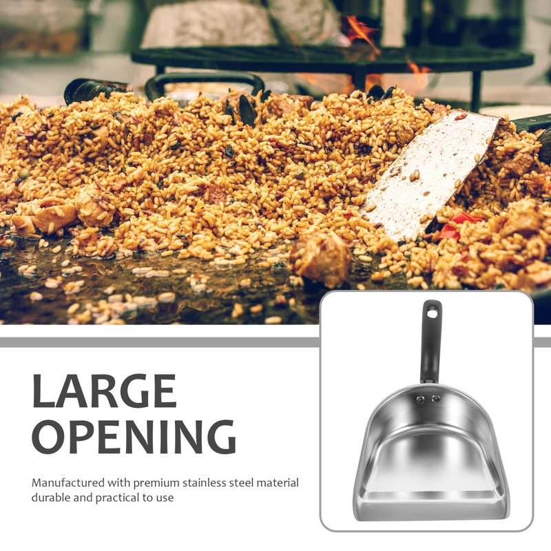 DOITOOL Stainless Steel Dustpan Handheld Scoop Pan with Bakelite Handle