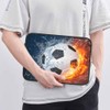 Nicokee Laptop Sleeve Bag 15.4 15.6 Inch,Soccer Ball in Fire