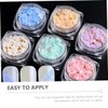 Beavorty Nail Art Beads of Gradient Flower Patches for Manicure