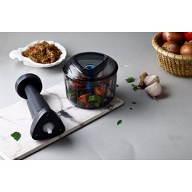 Generic Chopper With stainless Steel Blade | Chopper with 3 Blades for Chopping Vegetables | Kitchen Items pack Of 1, Medium, Brown, EISCE16042024009