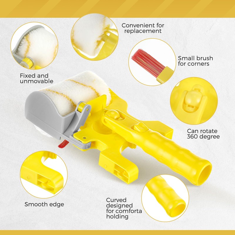 Leumoi 22 Paint Edger Kit Handheld Paint Edger Roller Brush