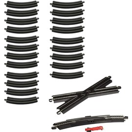 Bachmann Trains Snap-Fit E-Z TRACK E-Z TRACK FIGURE 8 TRACK PACK - STEEL ALLOY Rail With Black Roadbed - HO Scale Medium