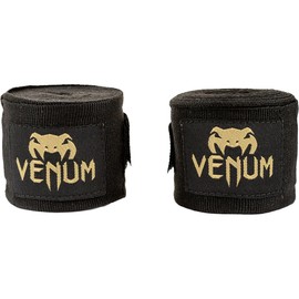 VENUM Kontact, Bendaggi da Boxe Unisex, Nero/Oro, 4 m