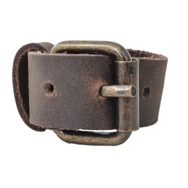 Gusti Mathias Leather Straps 17 cm Set of 2 Buckle Straps Tensioning Straps Buckle Short Leather Strap Attachment Pack of 2 Brown