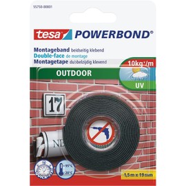 tesa Powerbond® Outdoor Double Sided Tape L 1.5m x W 19mm Outdoor