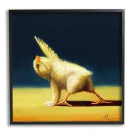 Stupell Industries Detailed Stretching Yoga Chick Bird Painting, Design by Lucia Heffernan
