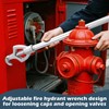 ZBFACAI Adjustable Fire Hydrant Wrench 1-1/2 to 3 Inch Heavy-Duty