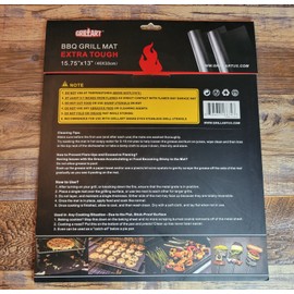 GRILLART BBQ Grill Mat - 100% Non-Stick 600 Degree Heavy Duty Mats (2 Pack)