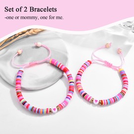 FIEEFX First Day of Second Grade 2nd Grade First Day of School Mommy and Me Mom and Daughter Bracelets Set for 2 Back to School Gifts Bracelet for Daughter Girls