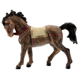 Holyart Fontanini Nativity Scene: Horse with black mane 12cm by Fontanini