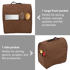 Mixer Cover, Dust Cover for Kitchen Mixers, Carry Bag Anti Dirt Anti Scratches Kitchen Food Dust Cover with Top Handle for Kitchen Stand Mixer Aid Mixer (Coffee)