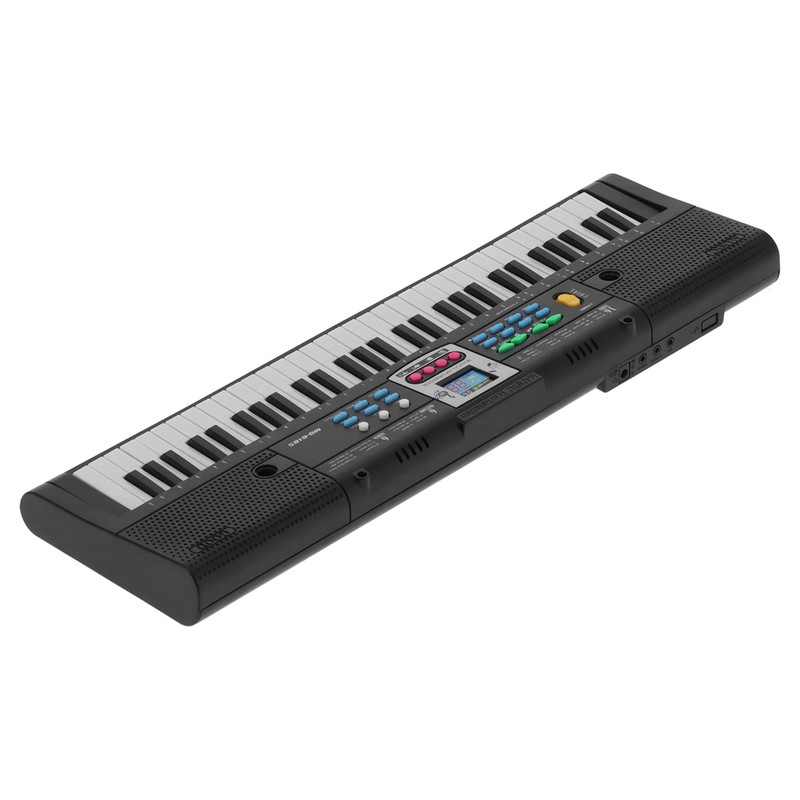 61Key Mini Electric Piano Black MultiFunctional Studio Toy with Microphone