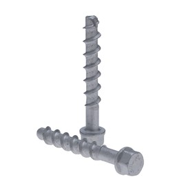 12.6x100mm Zinc Slat Concrete Screws & Masonry Dowel Set, Galvanized Steel, Hex Head, Anchoring in Masonry, Brick, Concrete, Hollow Blocks, Rust Resistant, Pack of 40