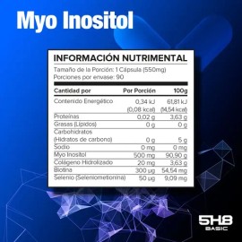 5h8 Myo Inositol, Con Colágeno, Biotina Y Selenio 90 -cáps Sabor NA                                                                                   
