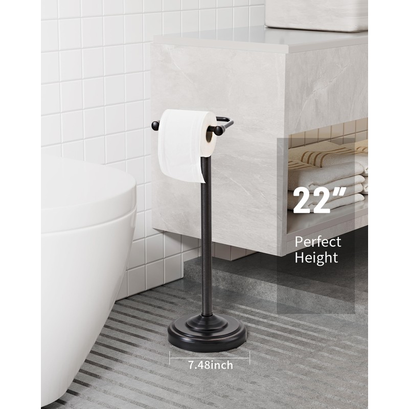 Toilet Paper Holder Stand, Oil Rubbed Bronze Toilet Paper Holder