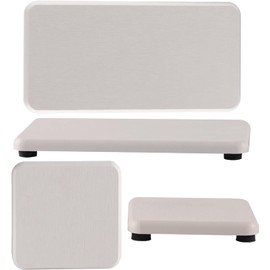 Set of 4 Water Absorbent Diatomite Coasters, Diatomaceous Earth Kitchen Soap Dish, Water Absorbing Stone Used for Hand Soaps & Plants & Toiletries in The Modern Home (White)