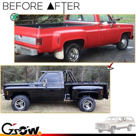 GSOWO 2 PCS Amber LED Side Marker Lights for Chevy & GMC C/K Series C10 C20 C30 K10 K20 K30 C1500 C2500 C3500 K1500 K2500 K3500 R30 V30 R3500 V3500, Front/Rear Smoked Lens Signal Lamps