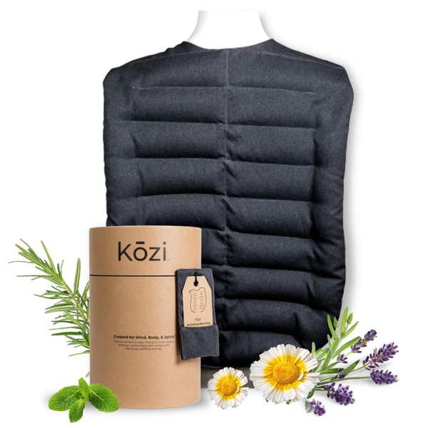 Kozi Microwavable Weighted Heating Pad| Hot & Cold Aromatherapy Wrap
