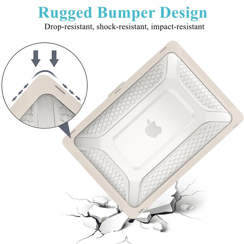 KEROM Heavy Duty Rugged Case for MacBook Air 15 inch