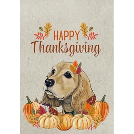 Cocker Spaniel Buff - HHS Best of Breed Thanksgiving Garden Flag