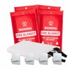 Wamoma Fire Suppression Blanket with Hooks - Waterproof, Oil-Resistant, Fiberglass