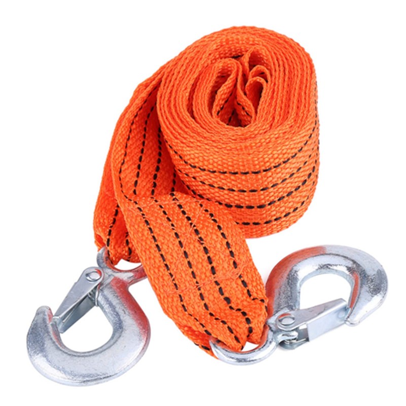 4 Meter Duty 3 Ton Towing Strap with Hooks -