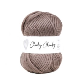Wool Couture Cheeky Super Chunky Yarn - Super Soft Merino 100% Wool Yarn for Knitting and Crocheting Crafts, Sweaters, Blankets, and More - Pewter, 100g Ball - 1-Pack