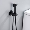 SHAMANDA Wall Mounted Bidet Sprayer Set, Stainless Steel Round Handheld
