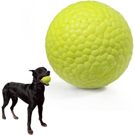 PawfectPals Indestructible Toughest Bouncy Durable Bloom Ball for Aggressive Chewers, TPR Technology, Floating Rubber Ball, Easy to Clean, High Bounce Rate, Play Fetch (Green Velvet)