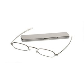 Eyemagine Slender Eyes [imajine] Titanium Gray Round Compact Senior Glass (+2.0)
