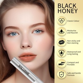 Lipstick Schwarzer Lippenstift und rosa Lippenstift getönter Lippenbalsam für alle Hauttöne. Vielseitige Farben und feuchtigkeitsspendende Lippen (1,9 g * 2 Stück Honiglippenstift)