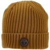 Timberland Men's Ribbed Watch Cap with Logo Plate, Wheat, One