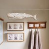 Wooden Fish Wall Decor-Rustic Nautical Handcrafts Whale Sculpture Beach Theme