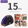 15 Pcs 2-1/2 x 14 Inch Assorted Aluminum Oxide Sanding