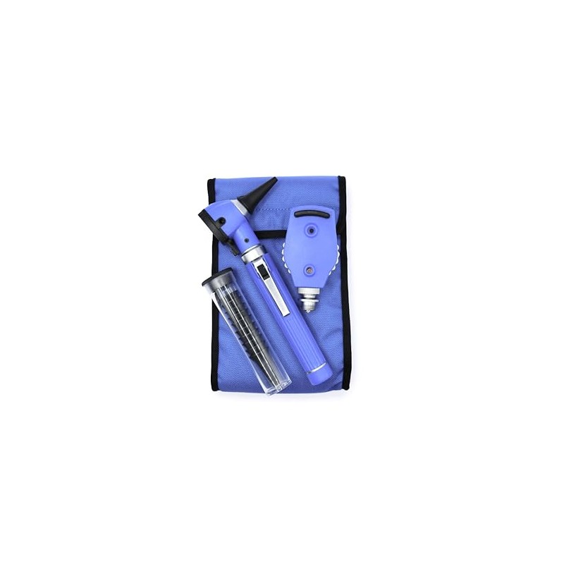Estuche de Diagnostico Oto/Oftalmo, Lona, FO, Led, Azul Cielo