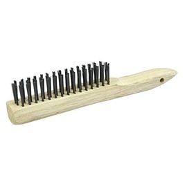 Weiler 25100 Vortec Pro Scratch Brush, .012 Carbon Steel Fill, Shoe Handle, 4 X 16 Rows