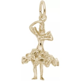 Rembrandt Gold-Plated Sterling Silver Flamenco Dancer Charm by Rembrandt