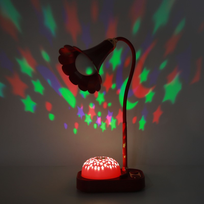 Phonograph Projection LED Desk Lamp Touch Control LED Desk Light