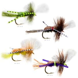 12 Grumpy Frumpy Attractor Mayfly Dry Fly Fishing Flies Assortment for Bass Trout Salmon Fishing
