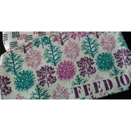 Clarins Feed 10 canvas cosmetic makeup beautiful bag