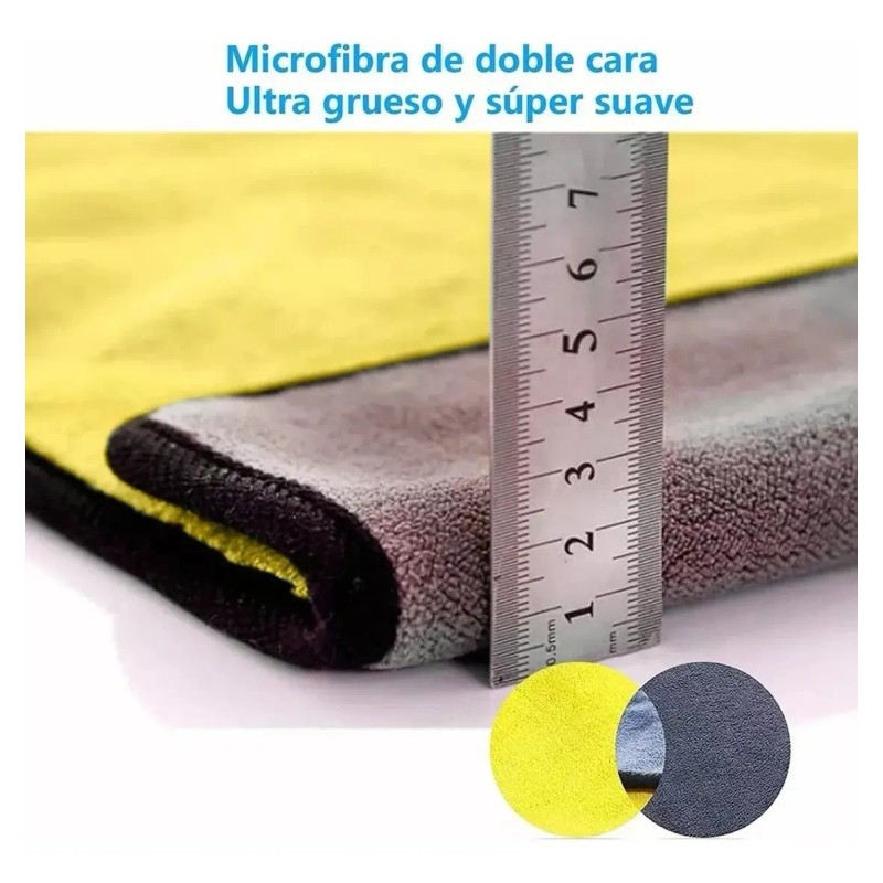 5 Paño Mágico Seco Con Toalla Superfina, 30*40cm Amarillo