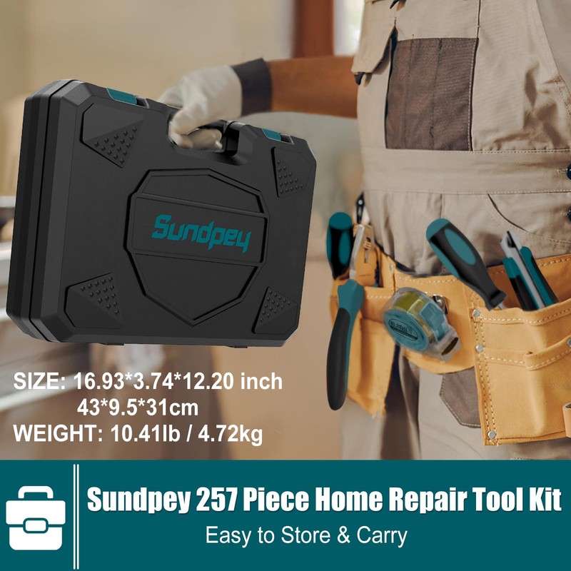 Sundpey Home Tool Kit 257-PCs - Household Basic Repair Tool