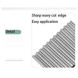 Crinkle Chip Cutter, Potato Chipper, Stainless Steel Potato Spiral Cutting,French Fries Cutter, Wave Cutter, Fruit Slicer, Vegetable Chopper, Cooking Hand Tool Cutter for Carrot, Potatoes, Salad