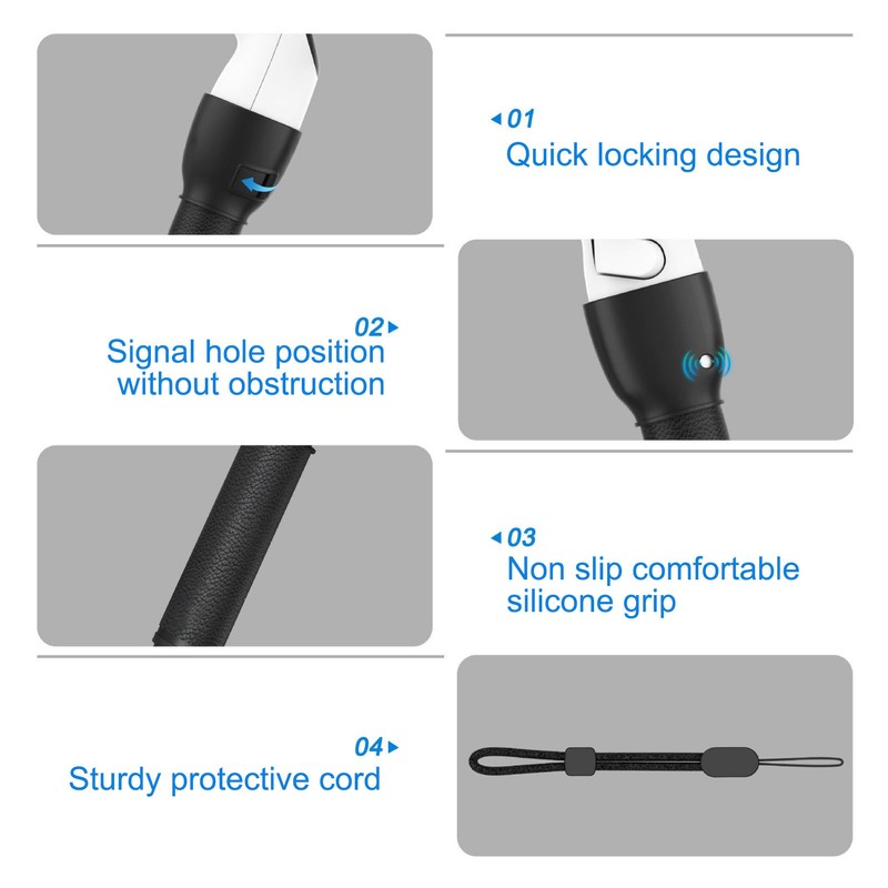 VR Game Handle Black 3 in 1 Stable Signal Comfortable