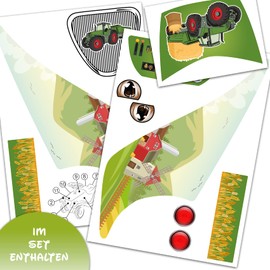 Finest Folia Sticker Set for Big Bobby Car Classic, Sticker for Children's Vehicle, Ride-On Car, Play Car, Design Film for Girls and Boys, R194 (11 Agriculture)